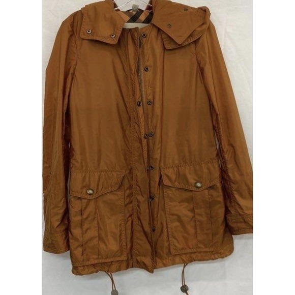Women Burberry Brit Jacket Maidleight Hooded Roll Sleeve Size 2 - Picture 3 of 8